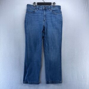 Duluth Trading Co Jeans Mens 34x30 Blue Ballroom DoubleFlex Work Denim Cotton